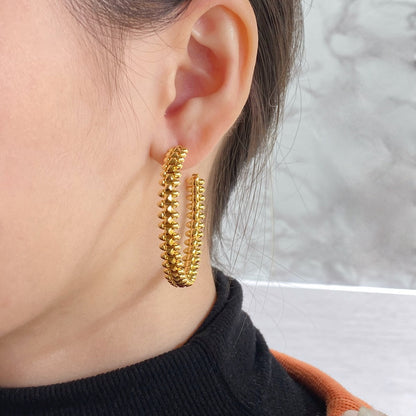 [Basjewels]CLASH LARGE HOOP EARRINGS