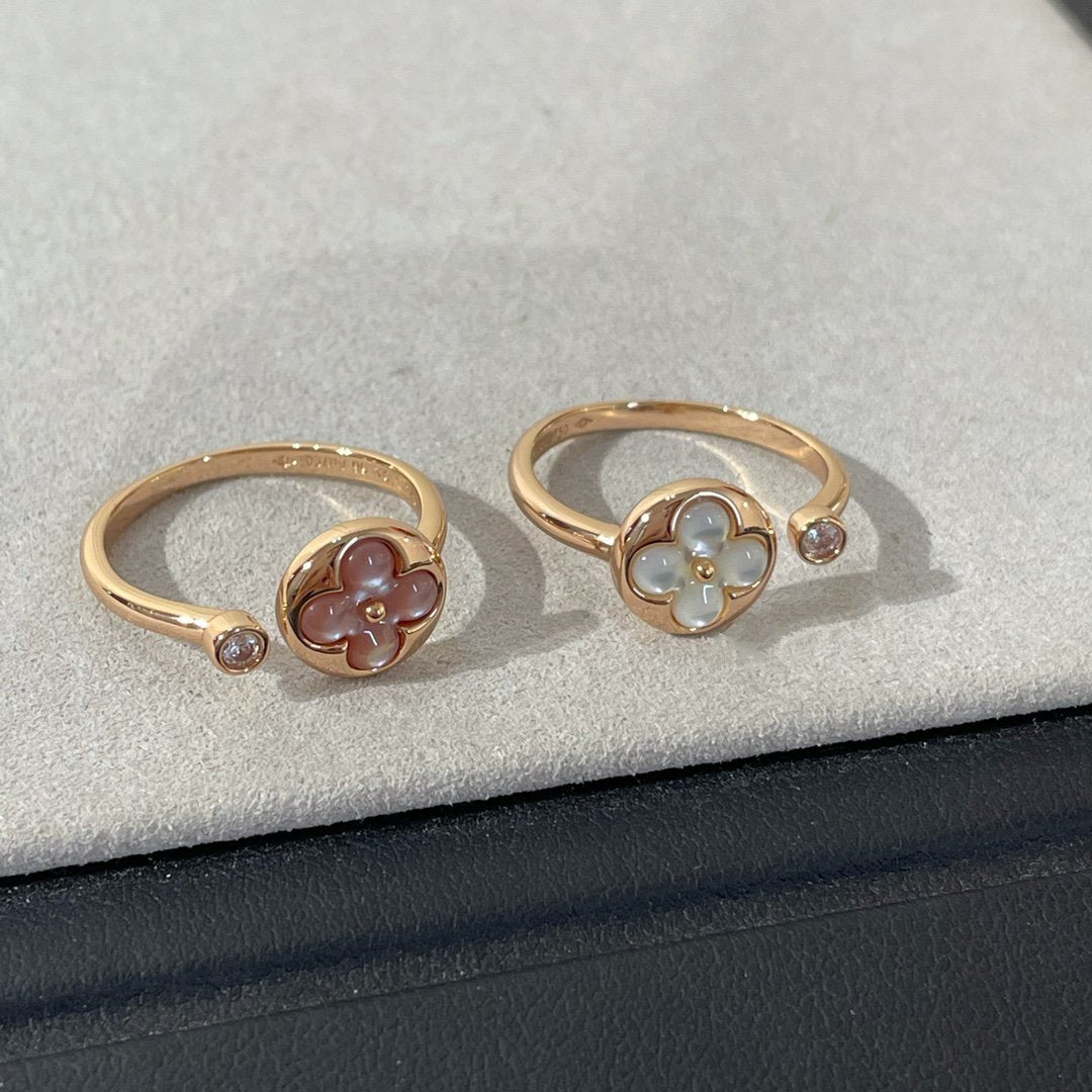 [baslovejewels]SUN 1 DIAMOND PINK MOP RING