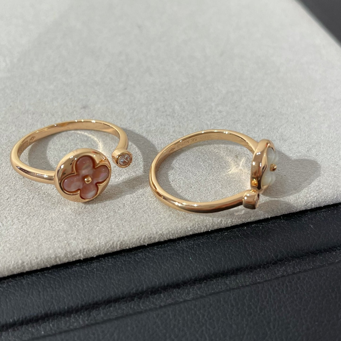 [baslovejewels]SUN 1 DIAMOND PINK MOP RING