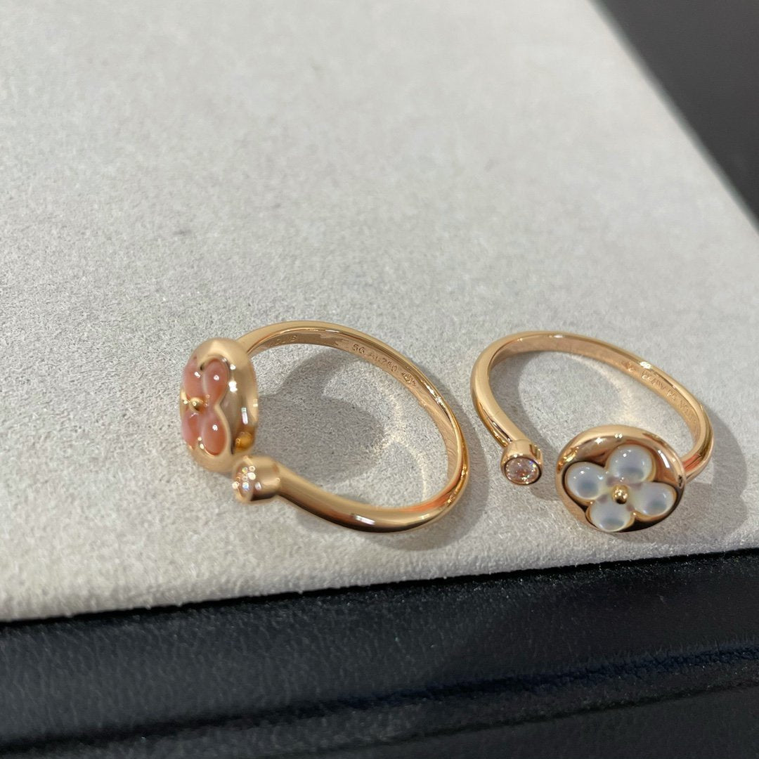 [baslovejewels]SUN 1 DIAMOND PINK MOP RING