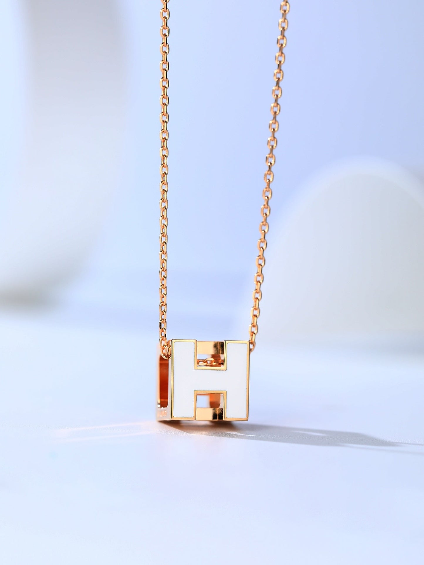 [Basjewels]HM CAGE PINK GOLD NECKLACE