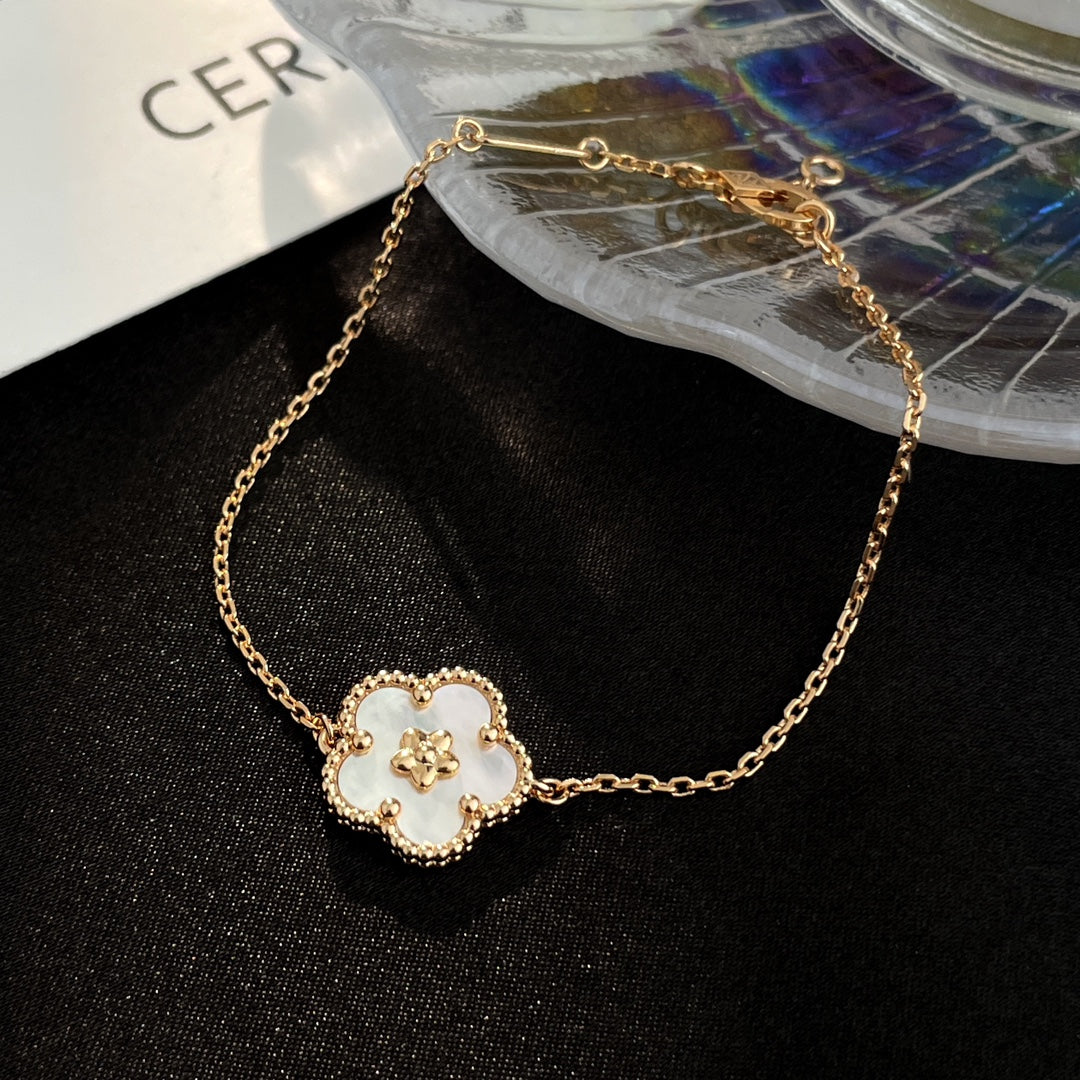 [Basjewels]LUCKY SPRING ROSE GOLD MOP BRACELET