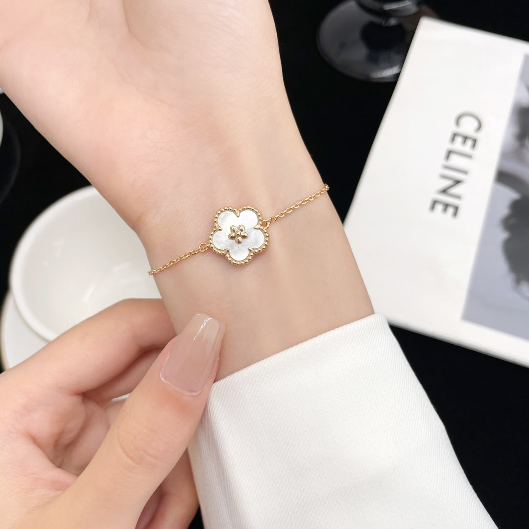 [Basjewels]LUCKY SPRING ROSE GOLD MOP BRACELET