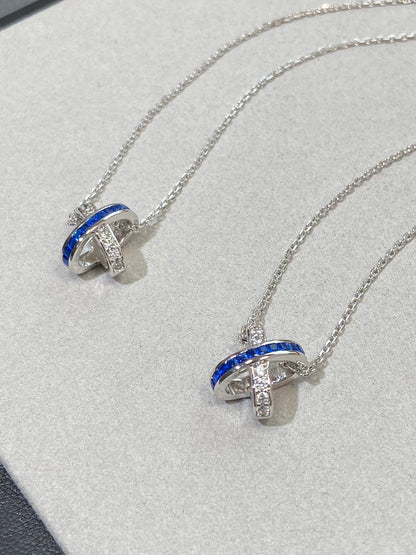 [baslovejewels]LIENS DIAMOND SILVER NECKLACE