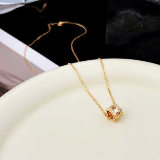 [Basjewels]BEE MINI PEDANT DIAMOND NECKLACE