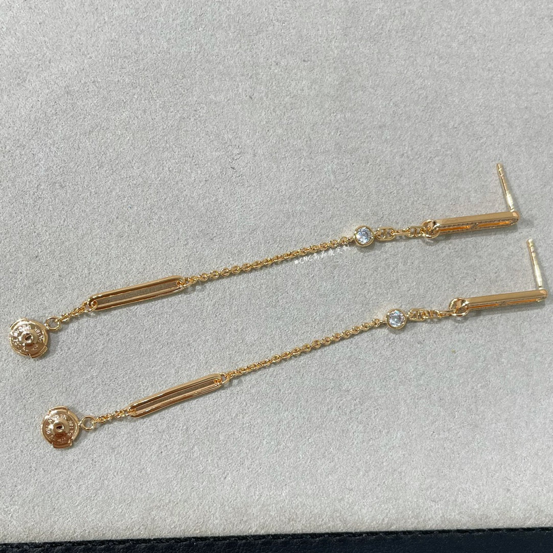 [baslovejewels]CHAINE CHAOS DIAMOND DROP EARRINGS