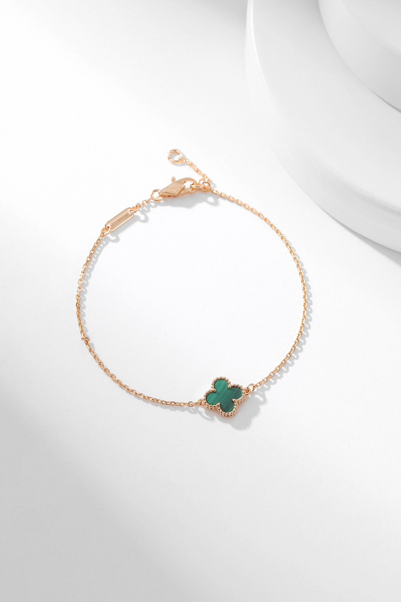 [Basjewels]CLOVER BRACELET MALACHITE 1 MOTIF