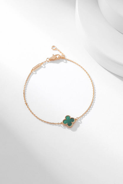 [Basjewels]CLOVER BRACELET MALACHITE 1 MOTIF