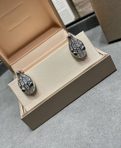 [Basjewels]SERPENT DIAMOND STUD EARRINGS