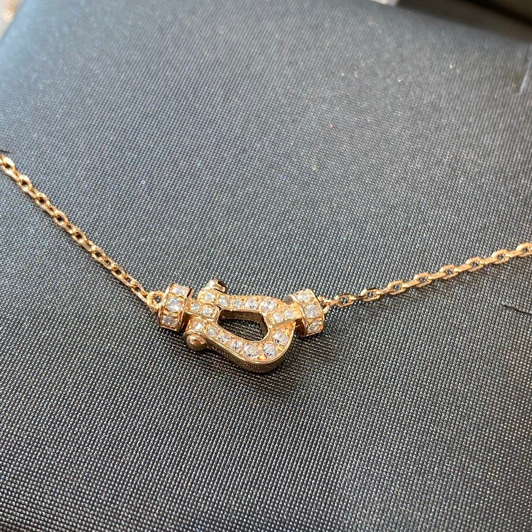 [Basjewels]FORCE 10 DIAMOND PINK GOLD NECKLACE MINI MODEL