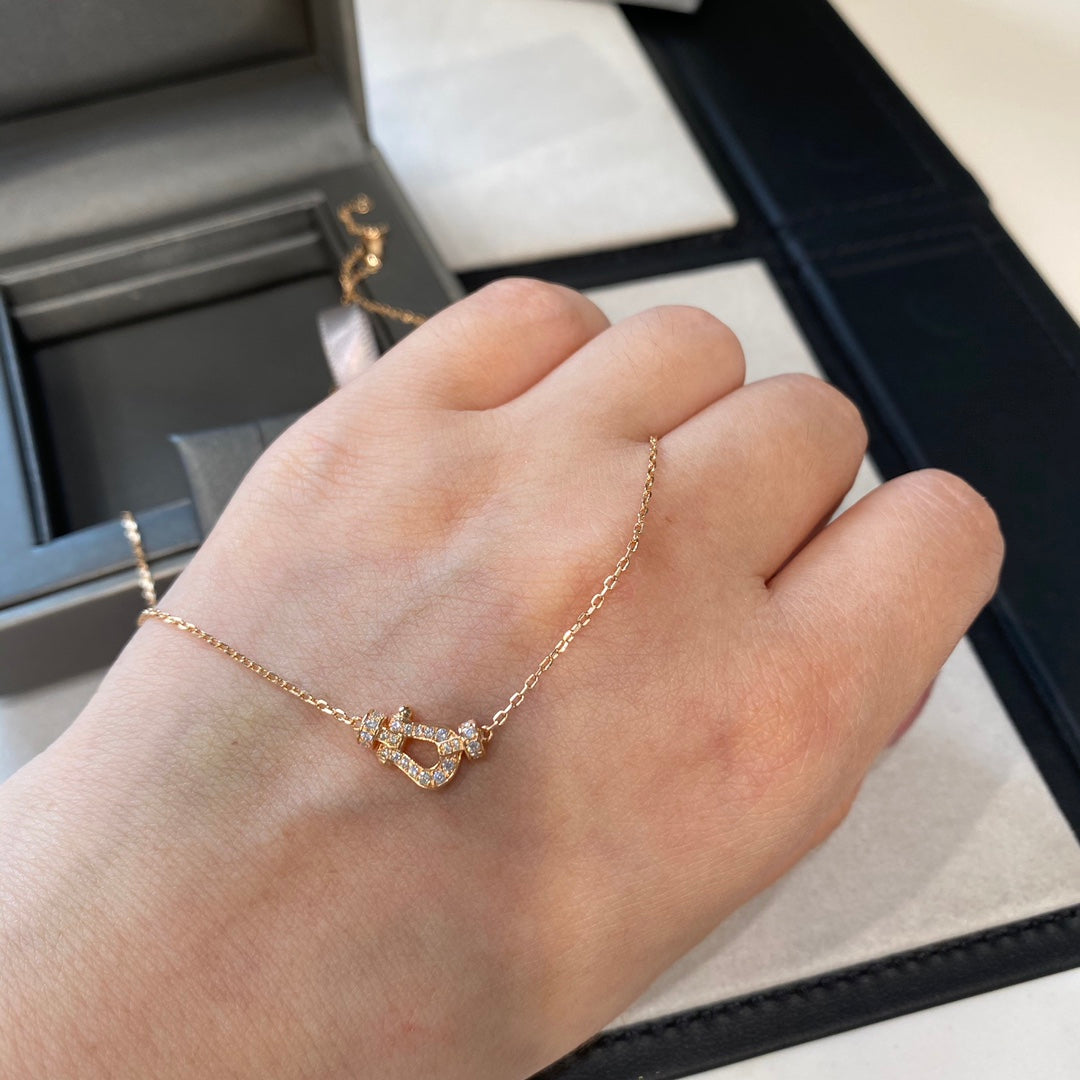 [baslovejewels]FORCE 10 DIAMOND PINK GOLD NECKLACE MINI MODEL