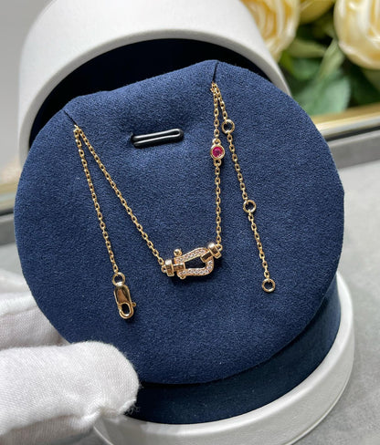 [baslovejewels]FORCE 10 DIAMOND PINK GOLD NECKLACE