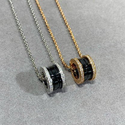 [Basjewels]ZERO 1 DIAMOND CERAMIC NECKLACE