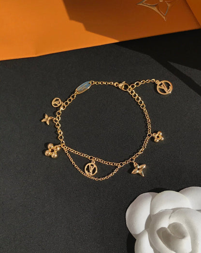 [Basjewels]BLOOMING PINK GOLD MOP BRACELET