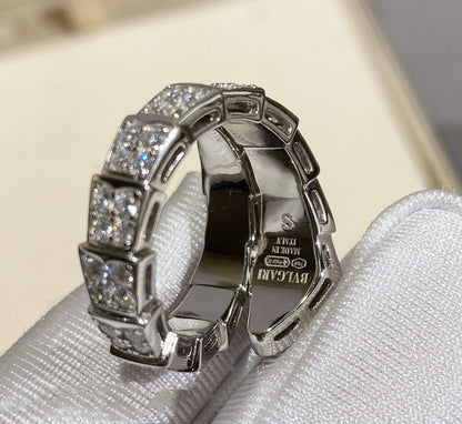 [Basjewels]SERPENTI RING SILVER DIAMOND PAVED