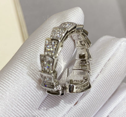 [Basjewels]SERPENTI LARGE RING SILVER DIAMOND PAVED