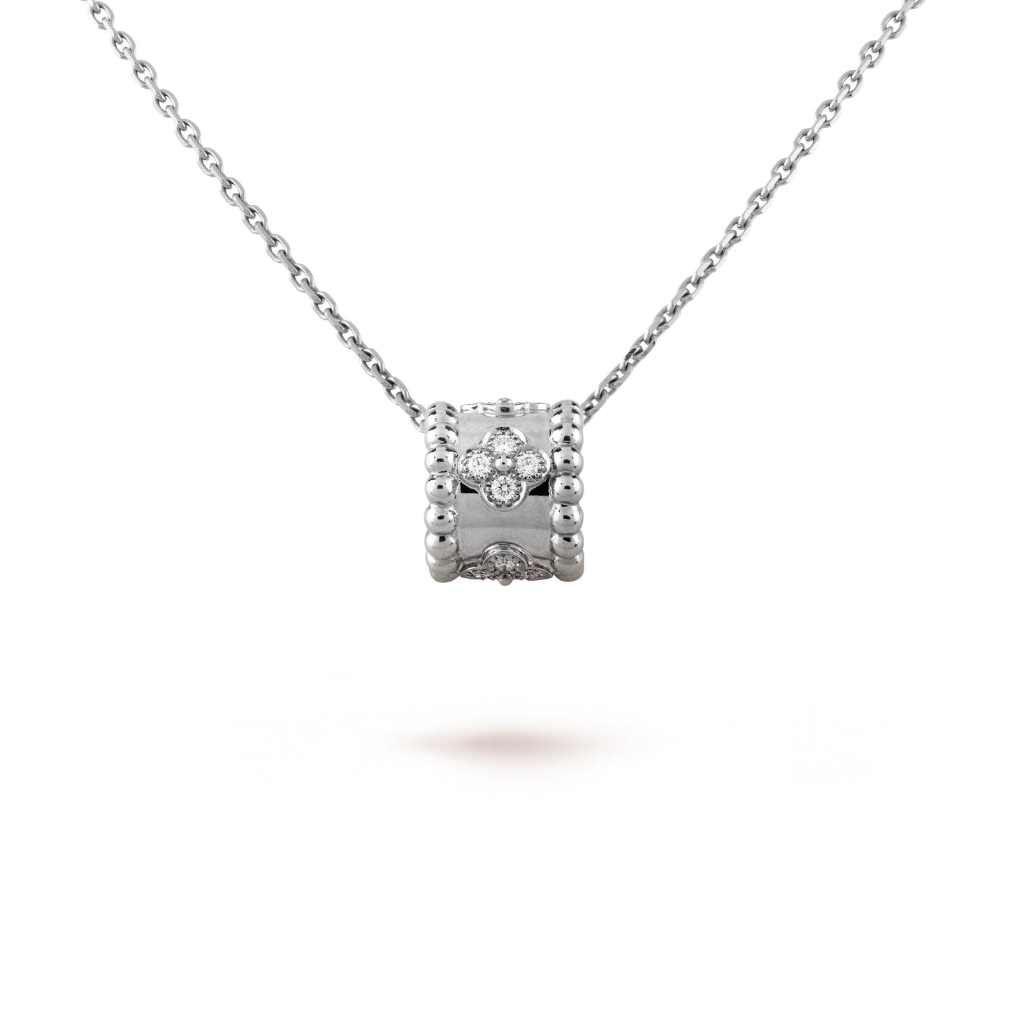 [Basjewels]PERLEE PEDANT SIVLER DIAMOND NECKLACE