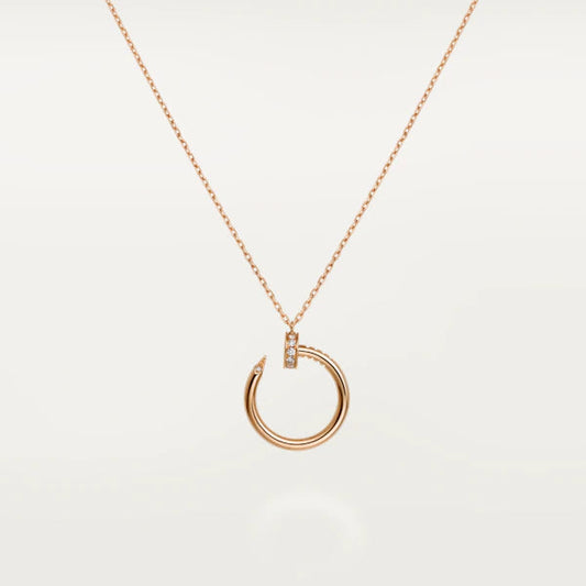 [Basjewels]JUSTE NECKLACE PINK GOLD