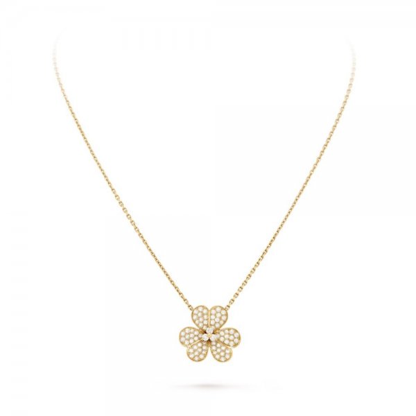 [Basjewels]FLOWER DIAMOND NECKLACE