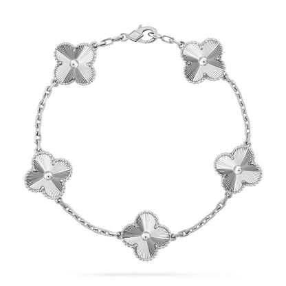 [Basjewels]CLOVER SILVER 5 MOTIFS BRACELET