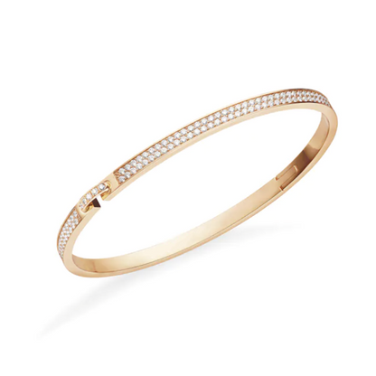 [Basjewels]LIENS VIDENCE DIAMOND PAVED BRACELET