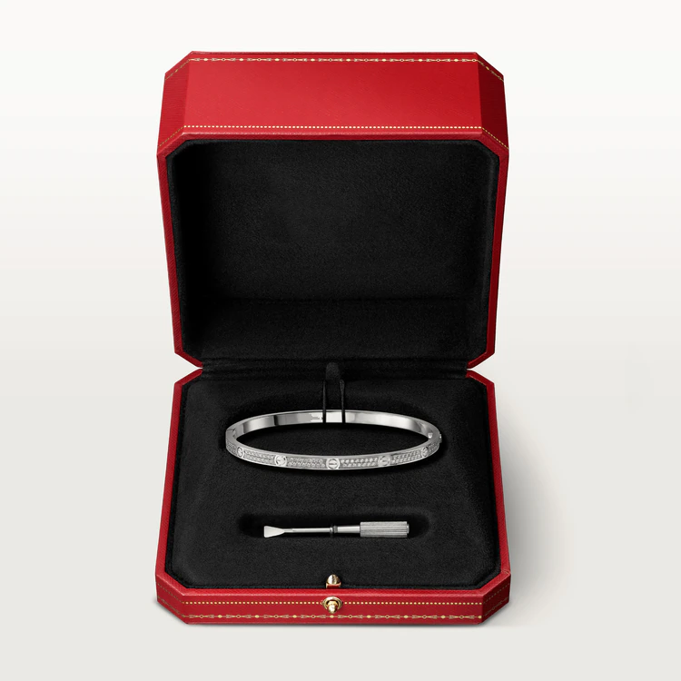 [baslovejewels]LOVE BRACELET 3.65MM DIAMOND-PAVED SILVER