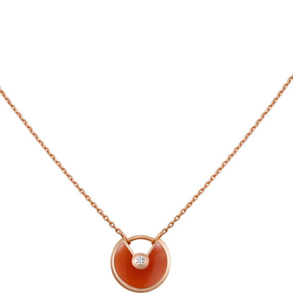 [Basjewels]AMULETTE GOLD CARNELIAN ONYX NECKLACE