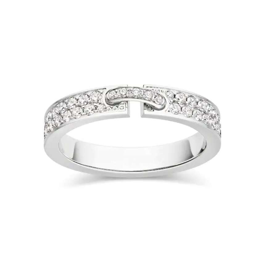 [Basjewels]ALLIANCE LIENS VIDENCE PAVED DIAMOND 4MM RING