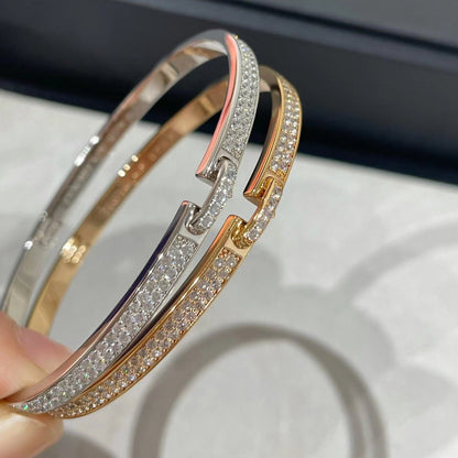 [Basjewels]LIENS VIDENCE DIAMOND PAVED BRACELET