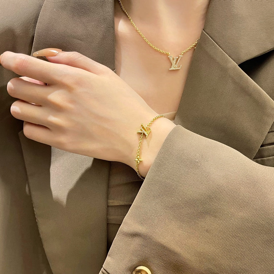 [Basjewels]LOGO STAR MOTIF GOLD BRACELET