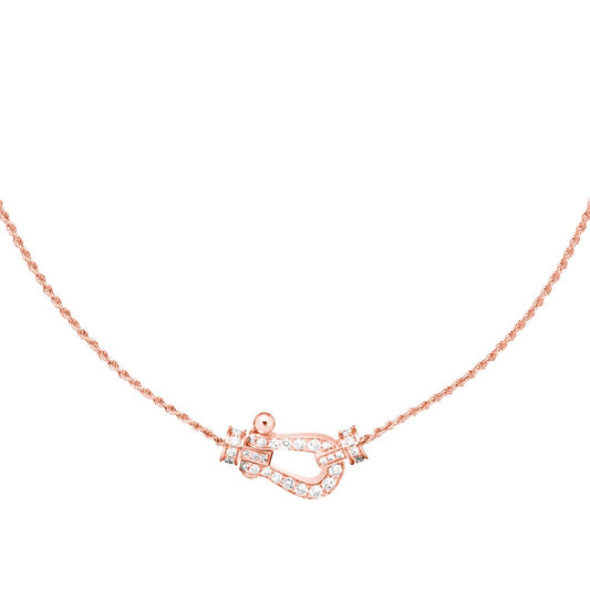 [Basjewels]FORCE 10 PINK GOLD DIAMOND NECKLACE