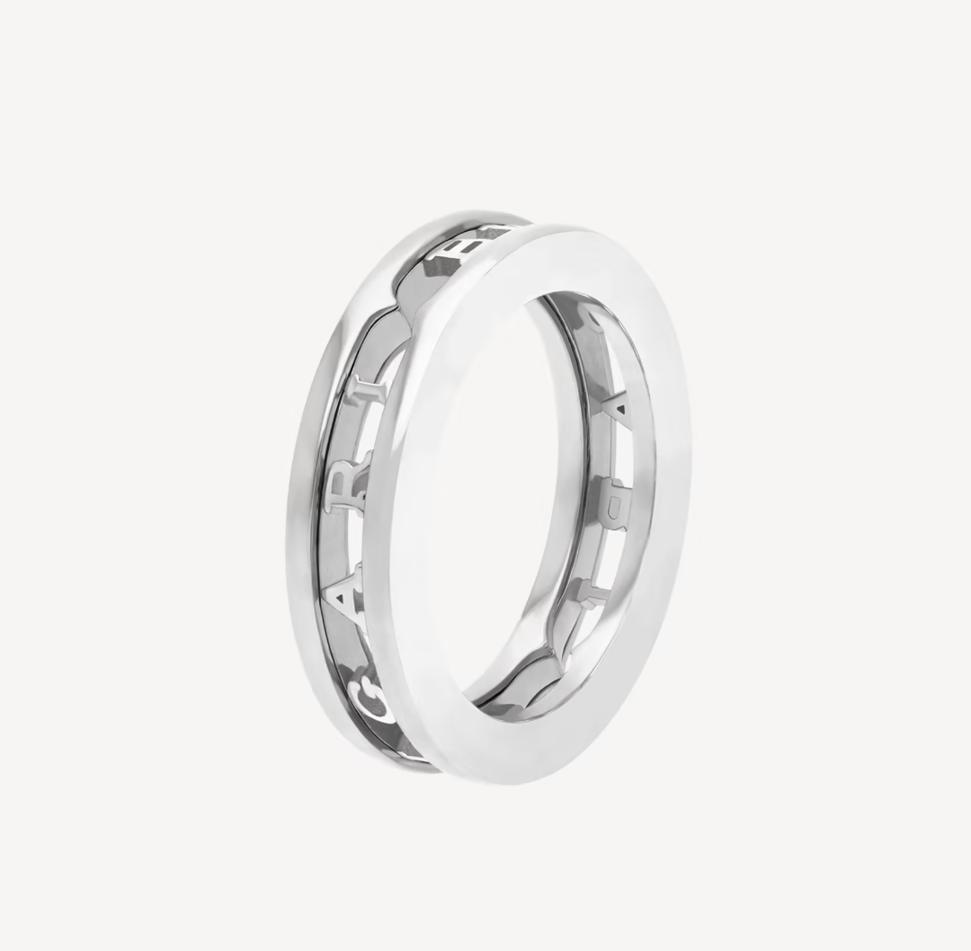 [Basjewels]ZERO 1 ONE-BAND WITH OPENWORK LOGO SPIRAL RING