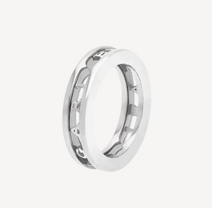 [Basjewels]ZERO 1 ONE-BAND WITH OPENWORK LOGO SPIRAL RING