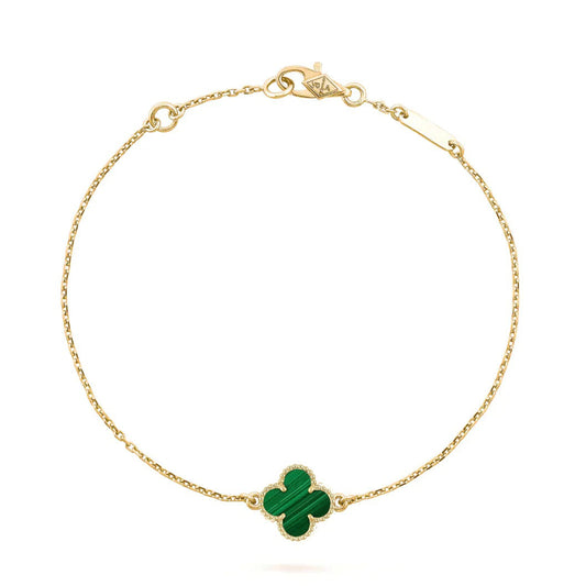 [Basjewels]CLOVER BRACELET MALACHITE 1 MOTIF