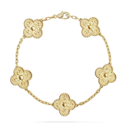 [Basjewels]CLOVER 5 MOTIFS BRONZING BRACELET