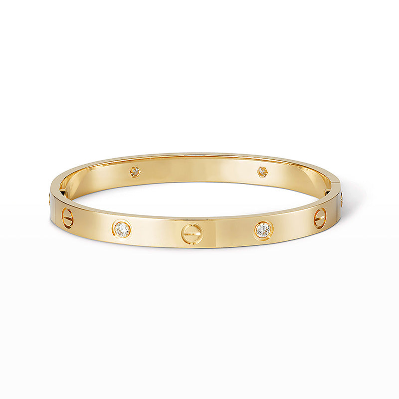 [Basjewels]LOVE BRACELET 6.1MM 4 DIAMONDS