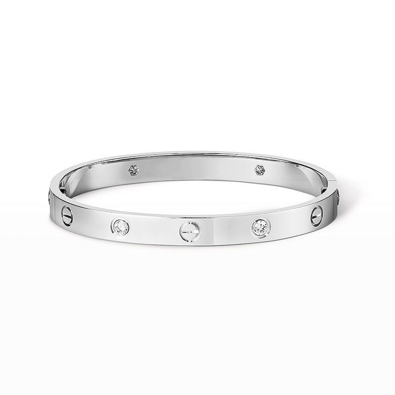 [Basjewels]LOVE BRACELET 6.1MM 4 DIAMONDS