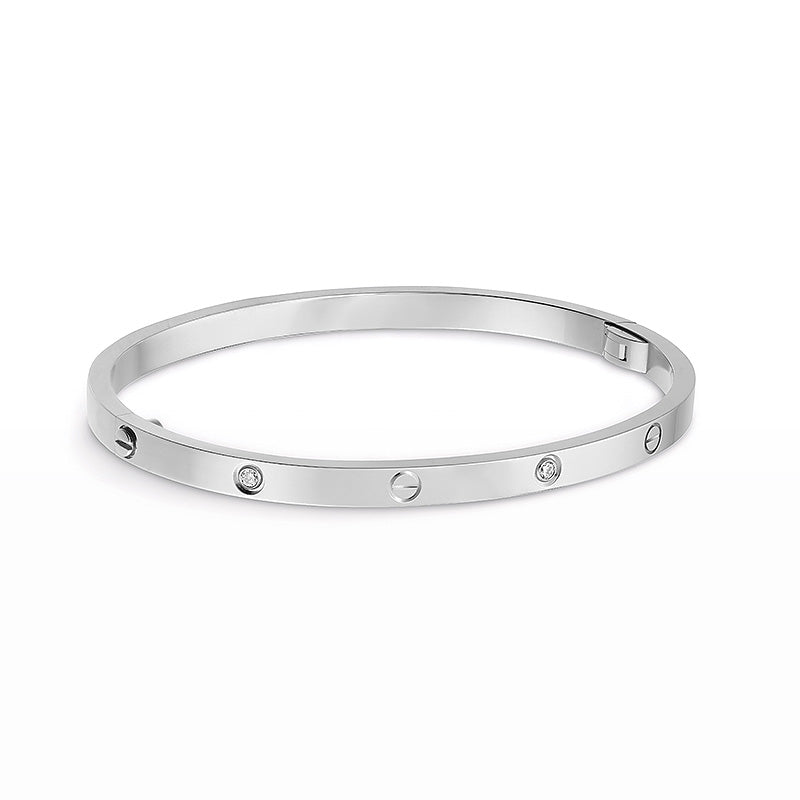 [Basjewels]LOVE BRACELET 3.65MM 6 DIAMONDS