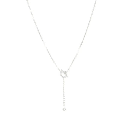 [Basjewels]FINESSE SILVER DIAMOND NECKLACE