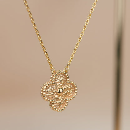 [Basjewels]CLOVER 15MM  BRONZING NECKLACE