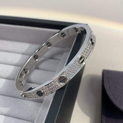 [Basjewels]LOVE BRACELET 6.1MM DIAMOND-PAVED CERAMIC