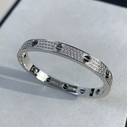 [Basjewels]LOVE BRACELET 6.1MM DIAMOND-PAVED CERAMIC