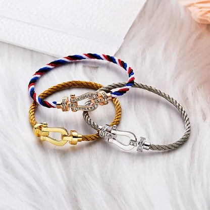 [baslovejewels]FORCE LARGE HORSESHOE NO DIAMOND BRACELET GOLD