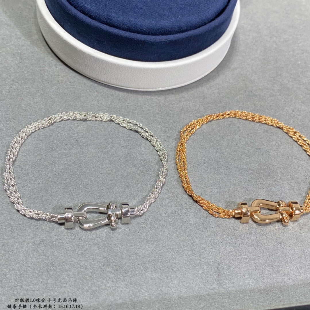 [Basjewels]FORCE SMALL HORSESHOE  DIAMOND CHAIN ROPE BRACELET