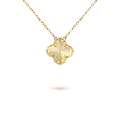 [Basjewels]CLOVER 15MM LASER NECKLACE