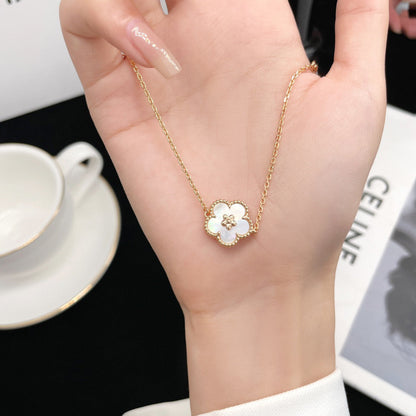 [Basjewels]LUCKY WHITE MOP PLUM BLOSSOM  BRACELET