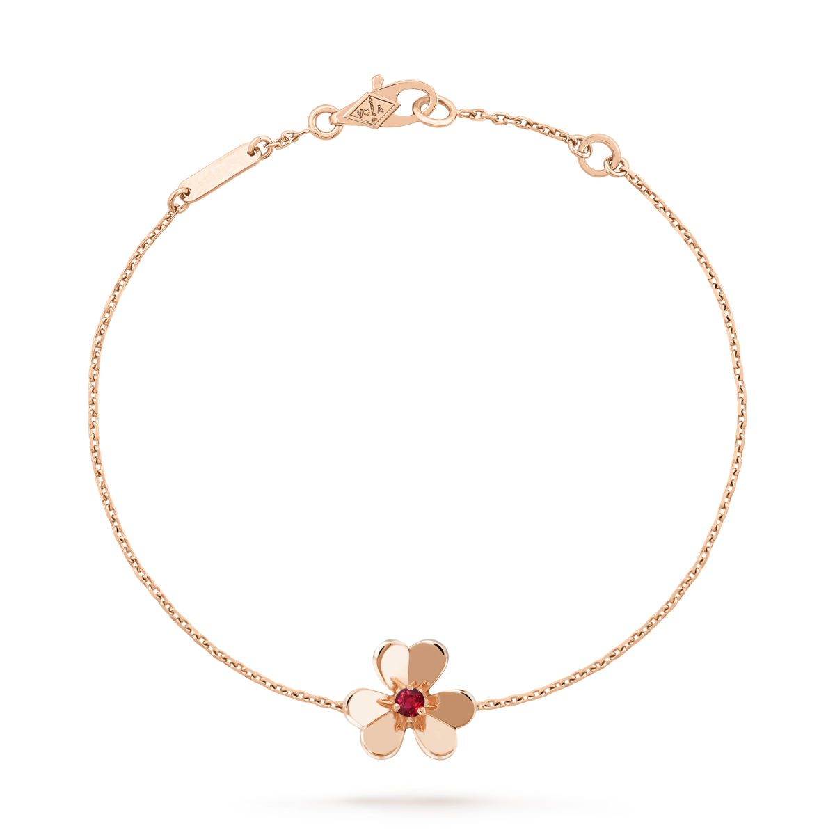 [Basjewels]FRIVOLE GOLD FLOWER PINK MALACHITE BRACELET