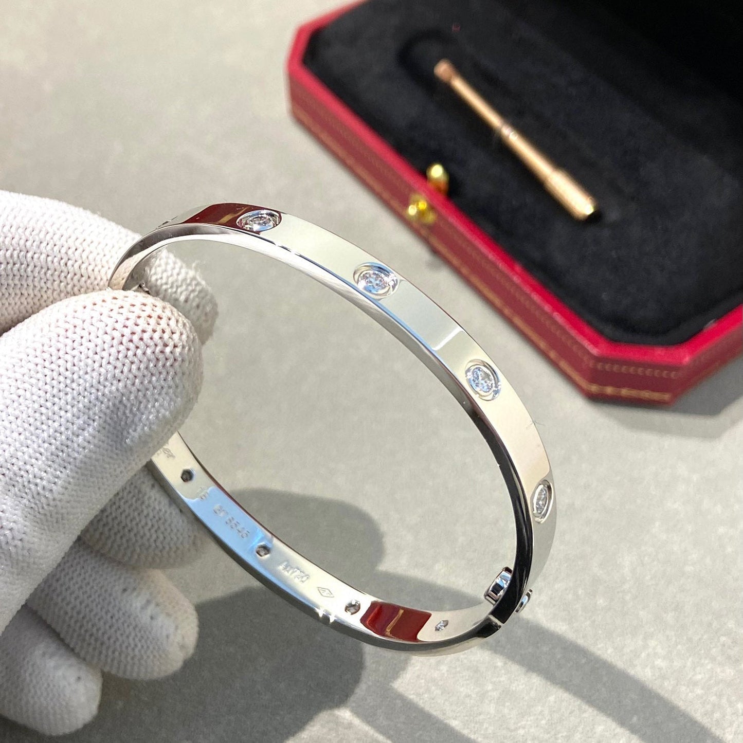 [baslovejewels]LOVE BRACELET 6.1MM 10 DIAMONDS