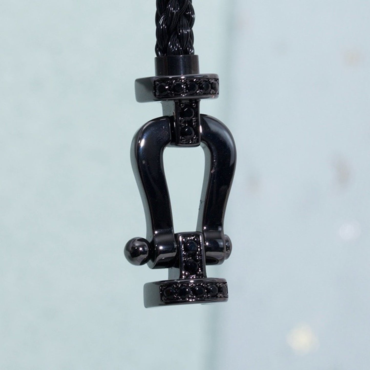 [baslovejewels]FORCE LARGE SERIES HORSESHOE BLACK SAMURAI BRACELET