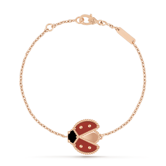 [Basjewels]LUCKY SPRING 1 MOTIF PINK GOLD BRACELET